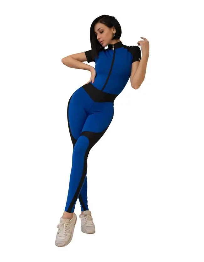 Fitness Jumpsuit Blue/Black